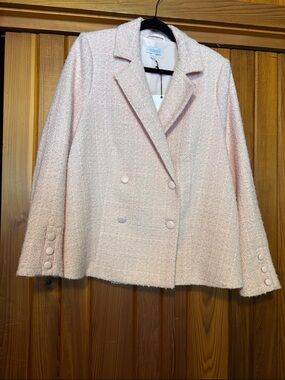 S’edge pink tweed blazer. NWT size L